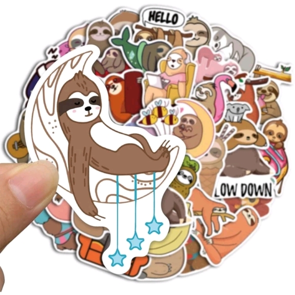 🍉5 for $25* Laptop Sloth Stickers - Picture 7 of 7